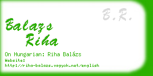 balazs riha business card